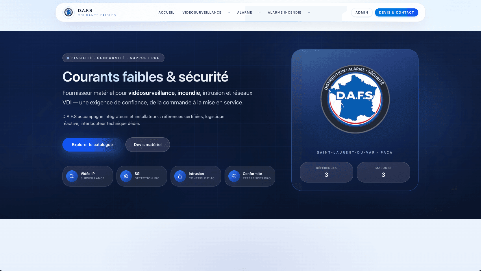 Aperçu du site vitrine — vue 4