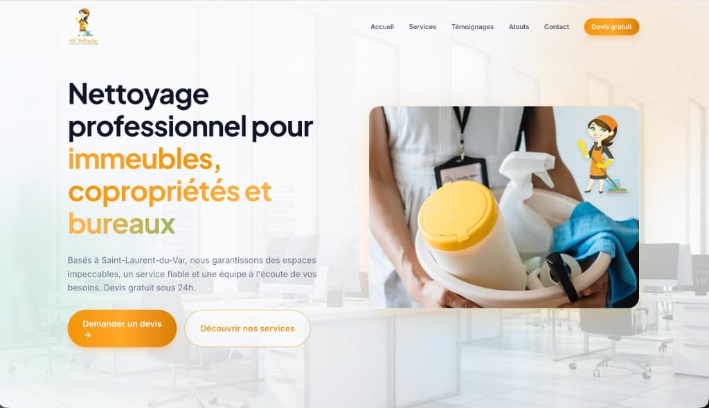 HLF Nettoyage — site vitrine nettoyage professionnel